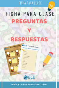 La información personal. Actividades para preguntas y respuestas en clase de ELE. #activity #spanishteacher