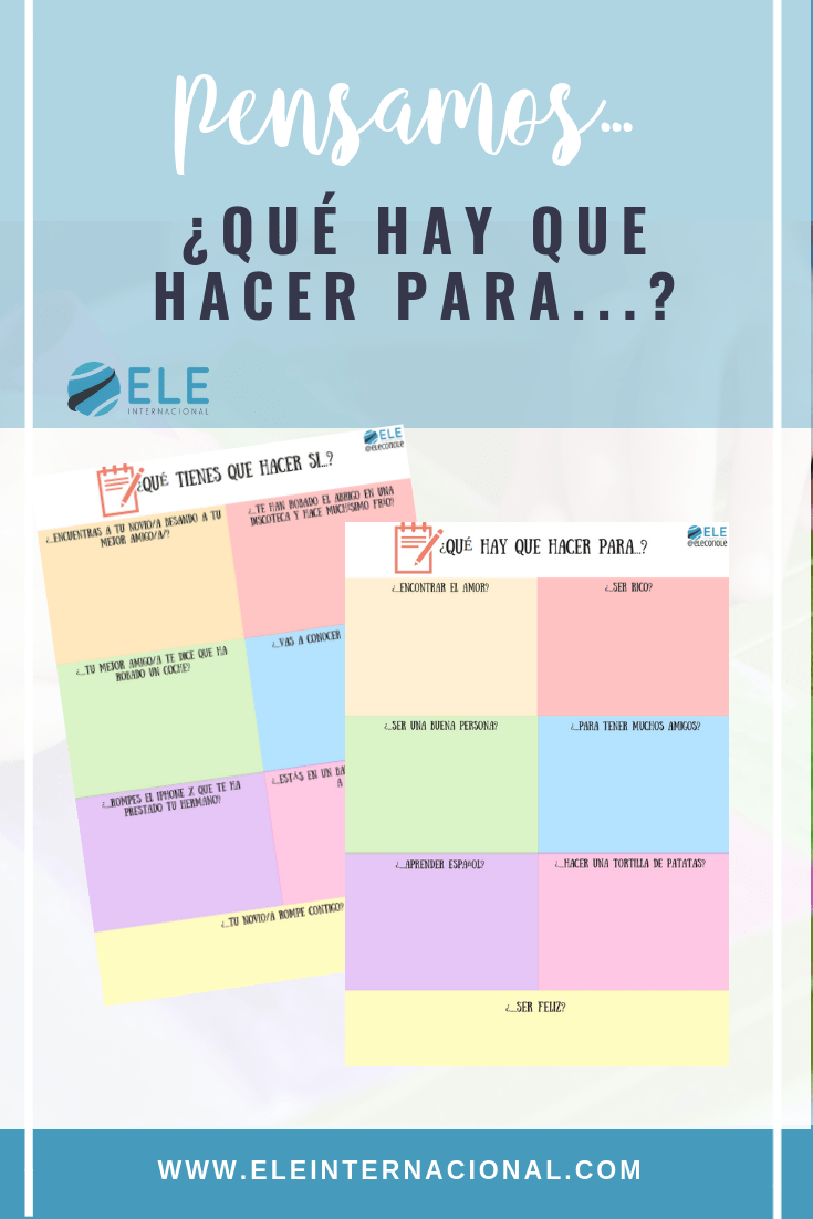 Instrucciones para la vida en clase de ELE. Actividad para que tus alumnos comenten qué hay que hacer en ciertas situaciones. #spanishteacher #activity