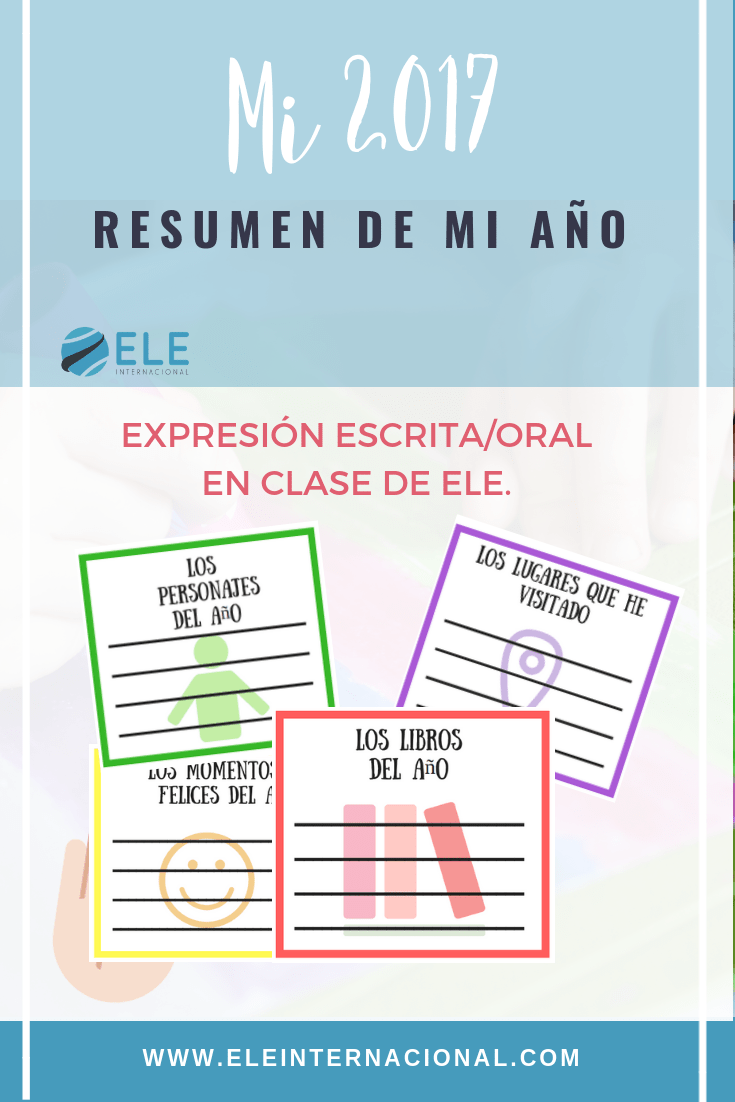 Un resumen 2017 con tus alumnos nunca viene mal, usa esta actividad para que cada alumno cuente qué fue lo mejor de ese año. #spanishteacher #activity