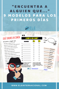 Encuentra a alguien que... Juego para hablar y conocer mejor al grupo en clase de idiomas. Perfecto para los primeros días. #vueltaalcole #clasedeespañol