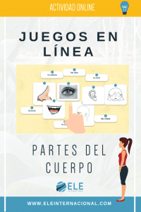 Las partes del cuerpo actividad online gratuita para clase de ELE. Ideas para clase de español. 