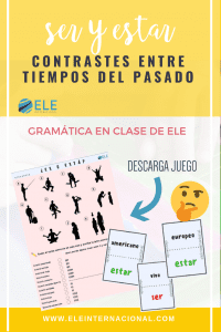 Juegos gramaticales para clase de español. Gramática en clase de ELE. Juego de mesa.