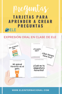 Juego para hablar en clase de ELE. Actividades para mejorar la expresión oral. #spanishteacher