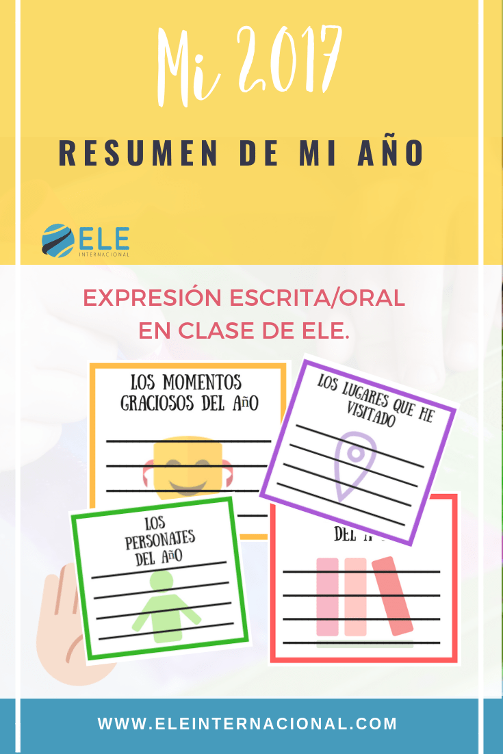 Un resumen 2017 con tus alumnos nunca viene mal, usa esta actividad para que cada alumno cuente qué fue lo mejor de ese año. #spanishteacher #activity