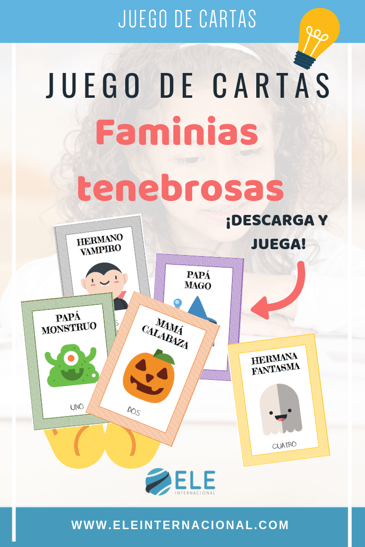 Materiales para trabajar en Halloween. El juego de las familias tenebrosas permitirá a tus alumnos aprender vocabulario y gramática en español con seres terrorífico. #clasedeele #enseñaespañol
