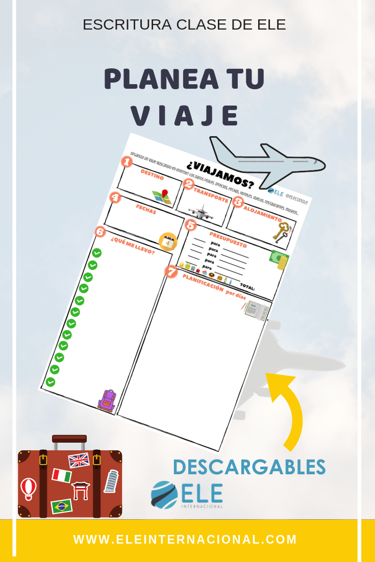 Planea tu viaje en clases de ELE. #spanishteach #activity