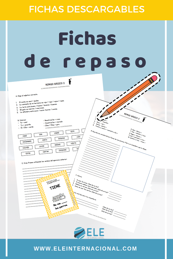 Actividades de repaso para utilizar en clase de Español. Encuentra el error en clase de ELE. Tengo quien tiene. #profedeele #spanishteacher