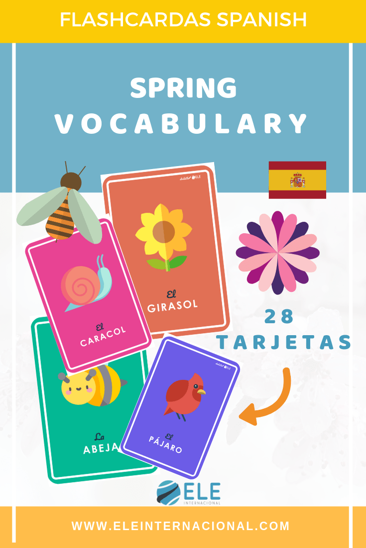 Tarjetas para trabajar vocabulario en clase de español. #vocabularioclaseELE #profedeELE