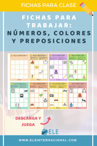 ACTIVIDAD PARA TRABAJAR PREPOSICIONES Y VOCABULARIO EN CLASE DE ELE Ideas juegos clase de ELE. Fichas descargables. #profedeele #teachmorespanish