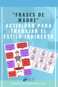 Actividades para trabajar el estilo indirecto Estilo indirecto actividades para clase de español. Juegos y desargables para clase de ELE #teachmoreSpanish #spanishlesson