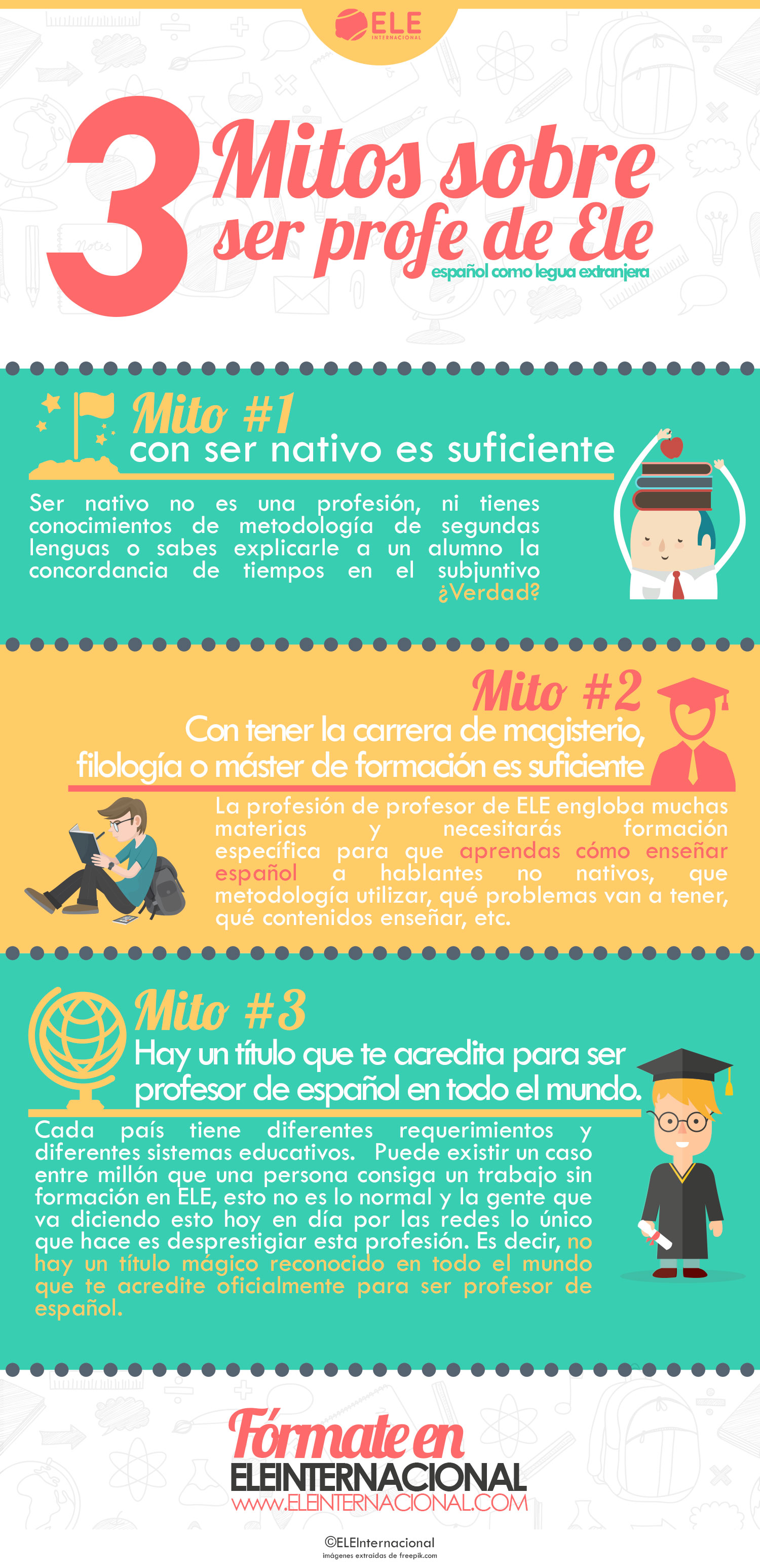 Ser profesor de ELE. 