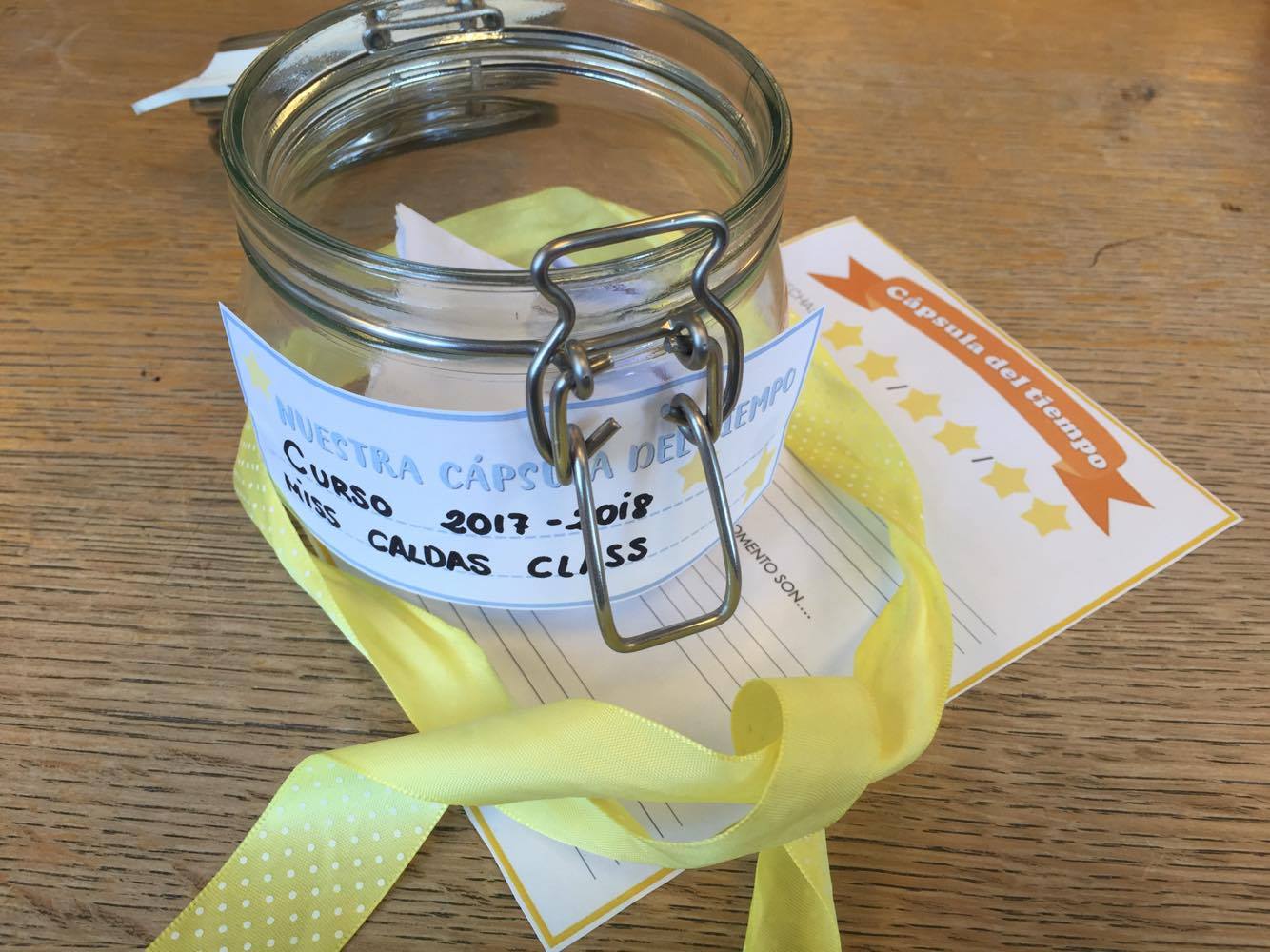 Ideas para el primer día de clase Cápsula del tiempo 