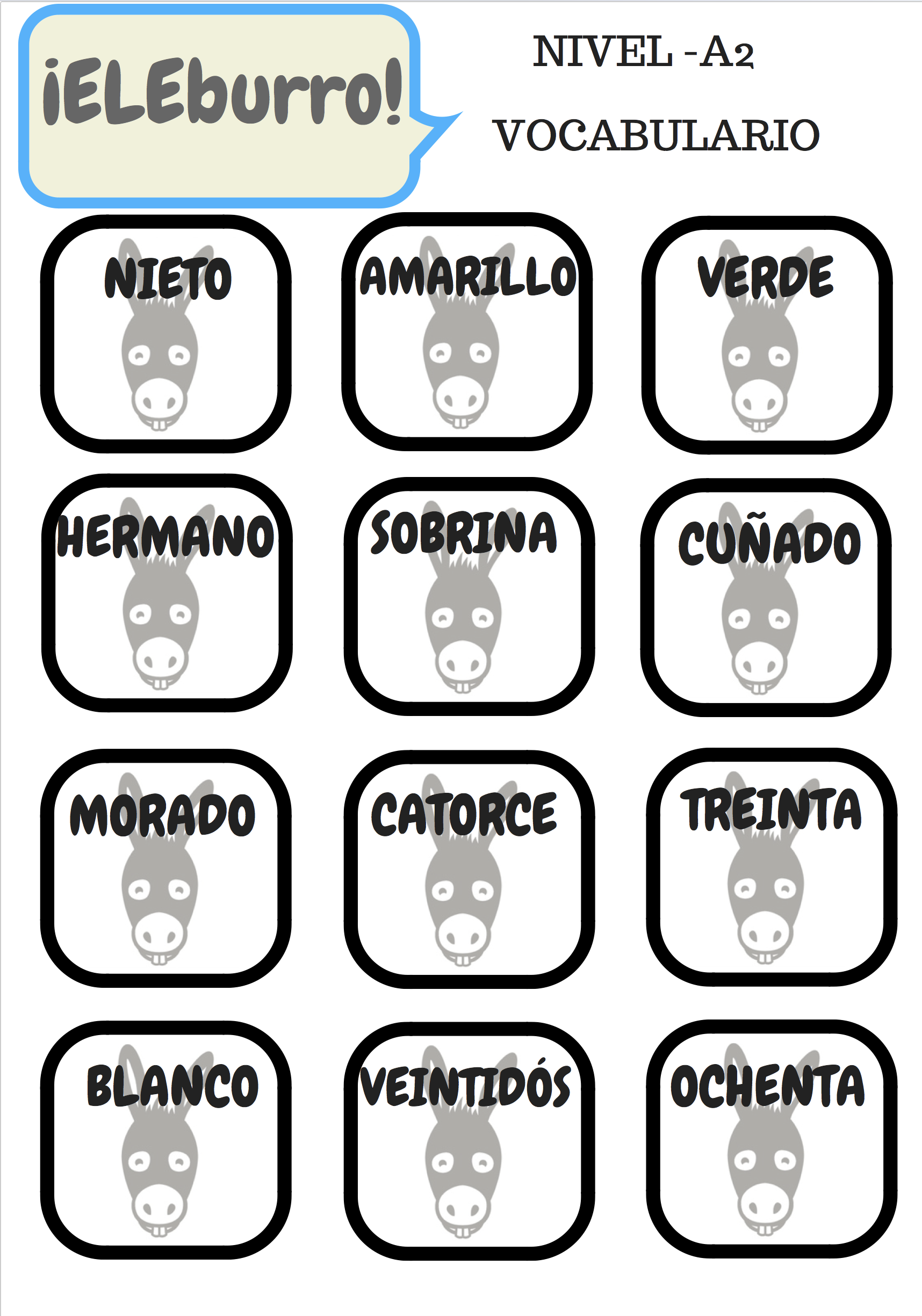 Juego de cartas para clase de ELE Actividades para niños #spanishteacher #profedeele