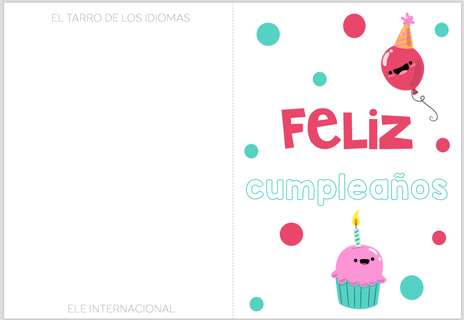 TARJETAS de cumpleaños para imprimir. Cumpleaños en clase. Regalos para alumnos. #claustrodeig
