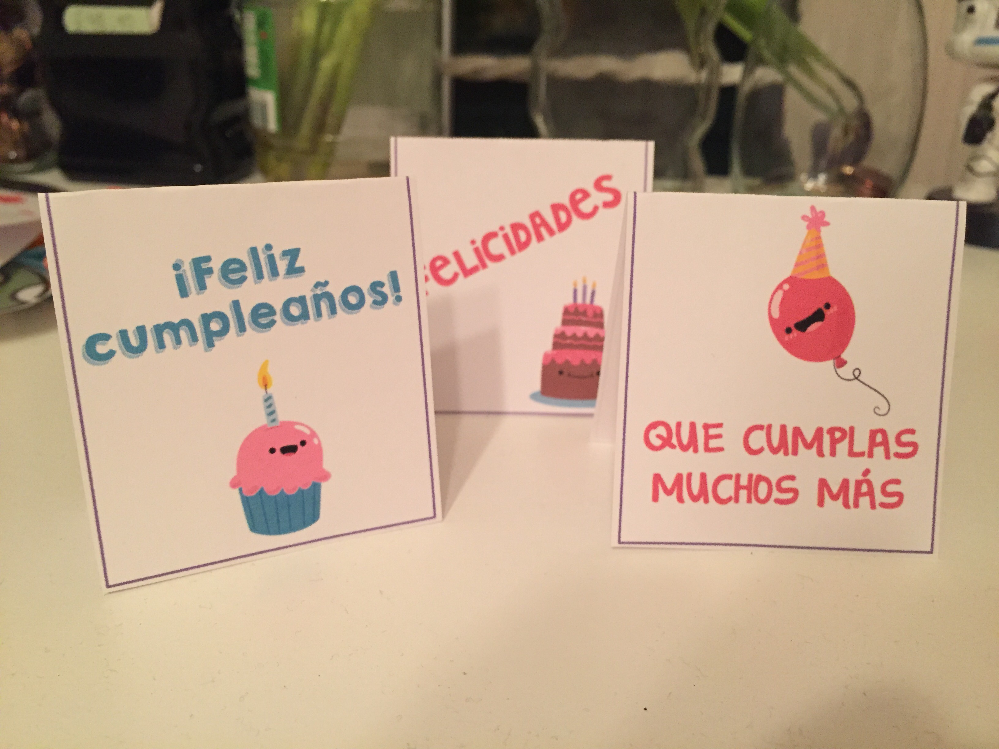 TARJETAS de cumpleaños para imprimir. Cumpleaños en clase. Regalos para alumnos. #claustrodeig