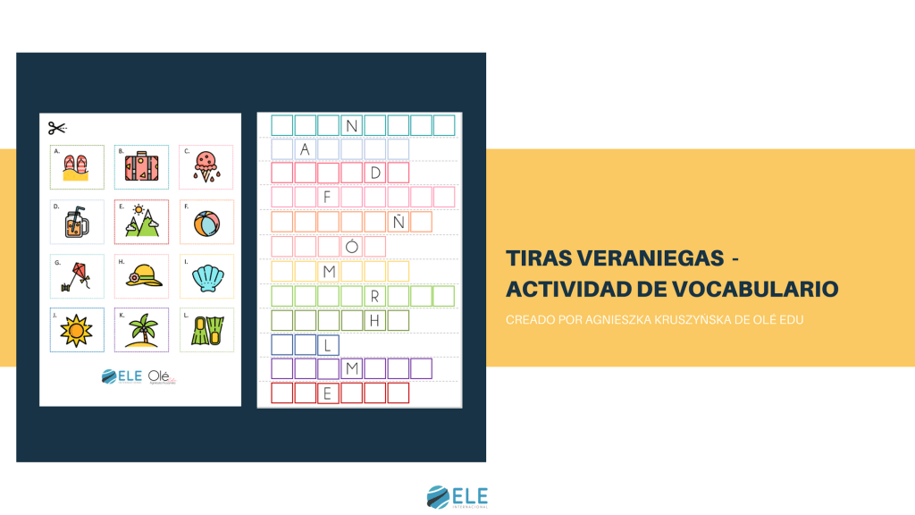 Vocabulario del verano. Actividades para trabajar en clase de español. #profedeele #spanishteacher