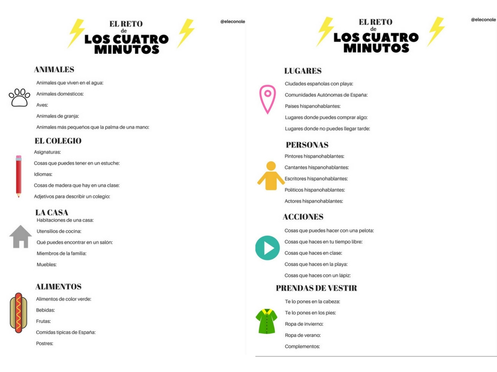 Juego para repasar vocabulario en clase de español. Ideas para clase de ELE. #gamificar #Spanishteacher
