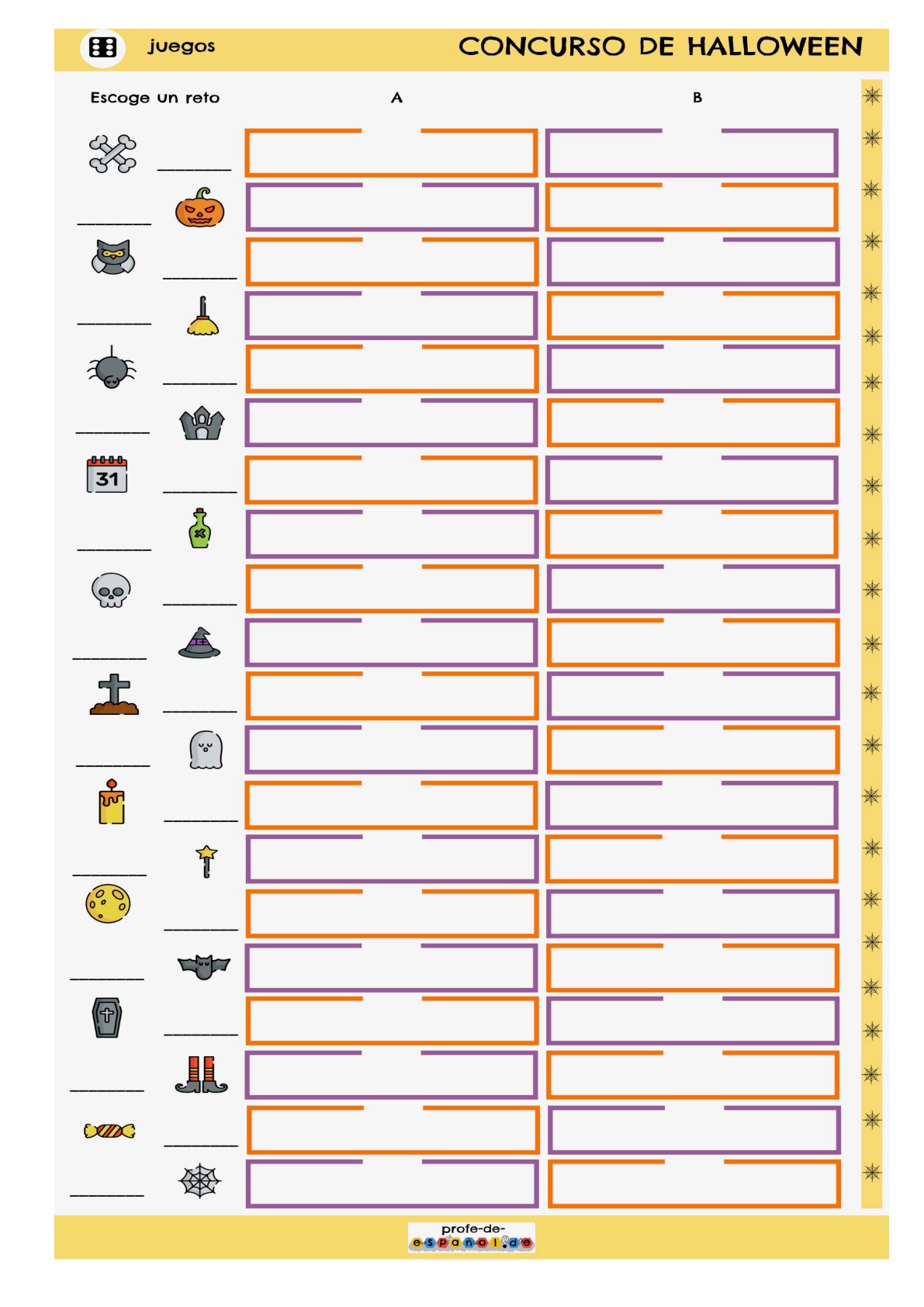 Recopilación de los mejores juegos de Halloween para tus clases de ELE. #spanishteacher #claseele