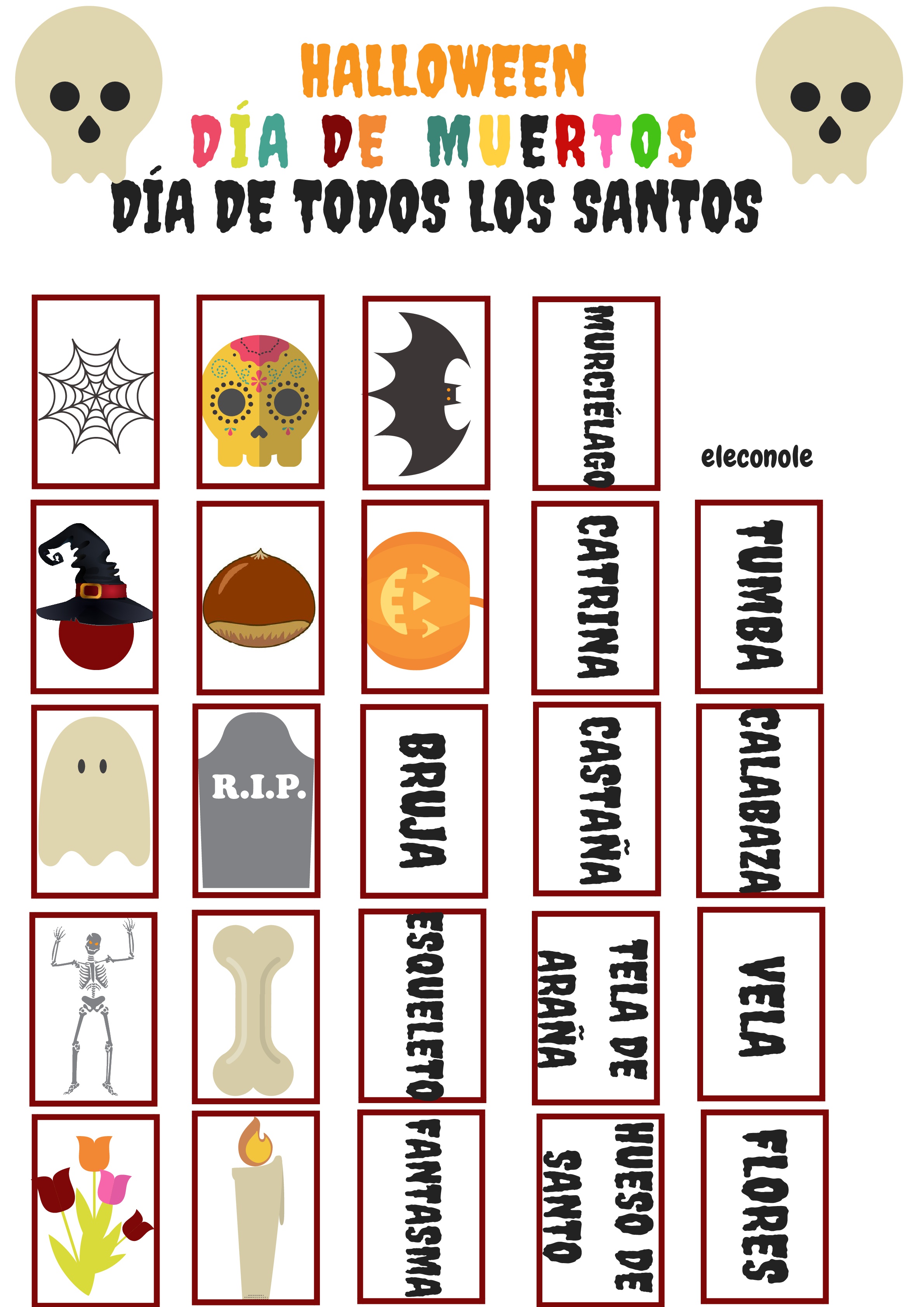 Actividades para trabajar halloween en clase. Actividades para trabajar el día de los muertos. #Profedeele #spanishteacher #teachspanish 