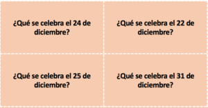 Actividades de Navidad para los últimos días de clase con fichas y juegos para practicar en clase de ELE. #christmas #games #spanishteacher