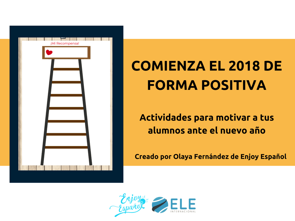 Actividad para enumerar los propósitos de 2018 en clases de ELE. #activity #2018 #spanishteacher