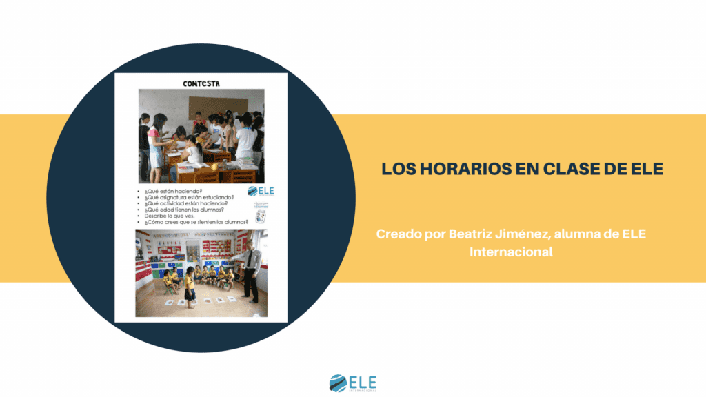 Actividad para trabajar los horarios en clase de ELE. Fichas para trabajar vocabulario de las clases y el colegio. #clasesdeele #spanishteacher