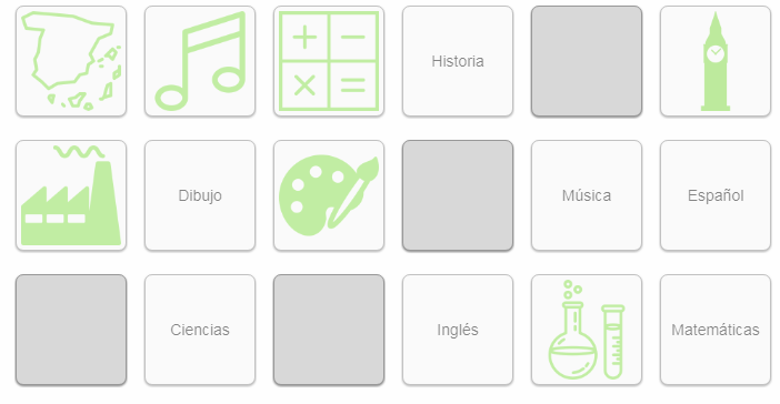 Actividades online. Juegos de vocabulario en clase de español. Las asignaturas. Learn Spanish online.