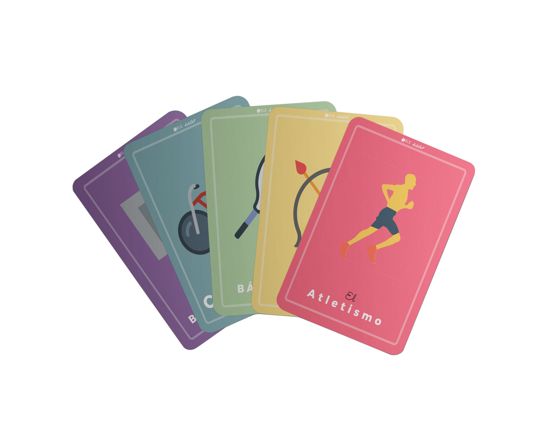 Vocabulario de deportes. Tarjetas para clase de español. Profe de ELE. Recursos para clase de español. #spanish #learnspanish