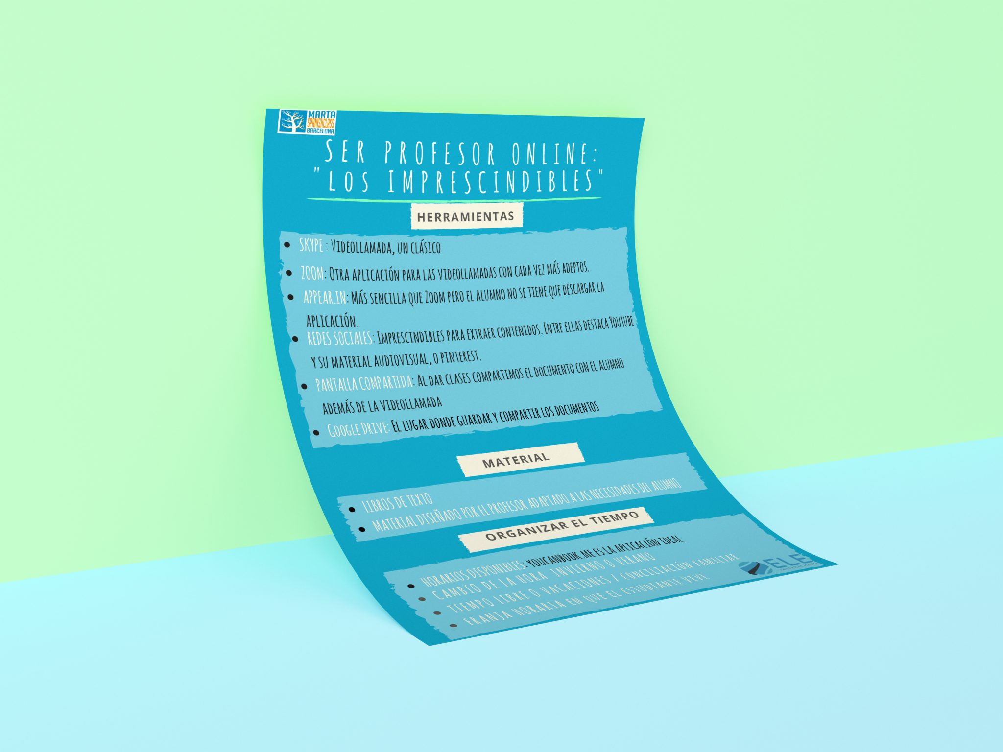 Herramientas para trabajar como profe de español en linea