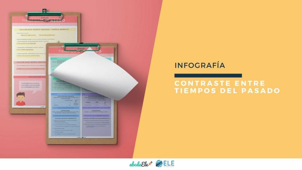 Infografía sobre los contrastes entre tiempos del pasado