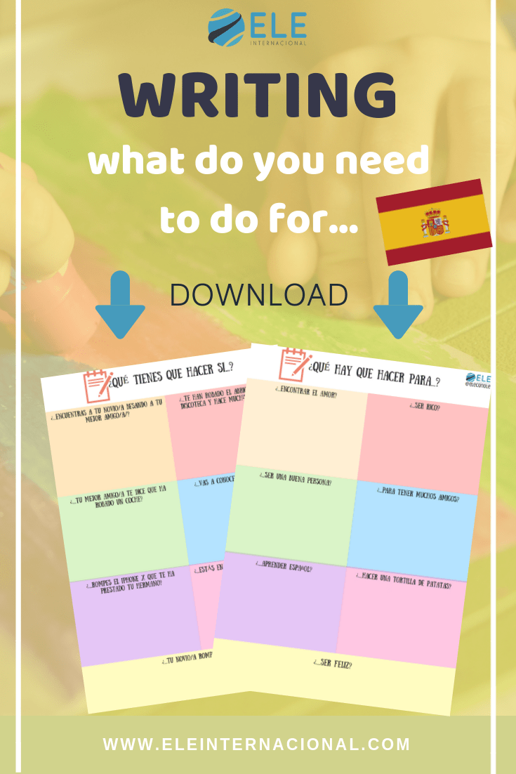 Instrucciones para la vida en clase de ELE. Actividad para que tus alumnos comenten qué hay que hacer en ciertas situaciones. #spanishteacher #activity
