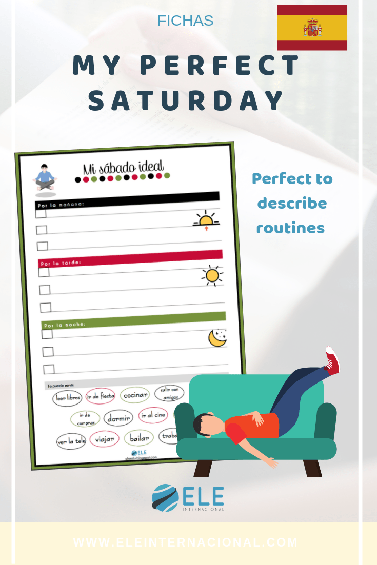 Ficha para planificar tu sábado ideal en clase de ELE. #activity #spanishteacher