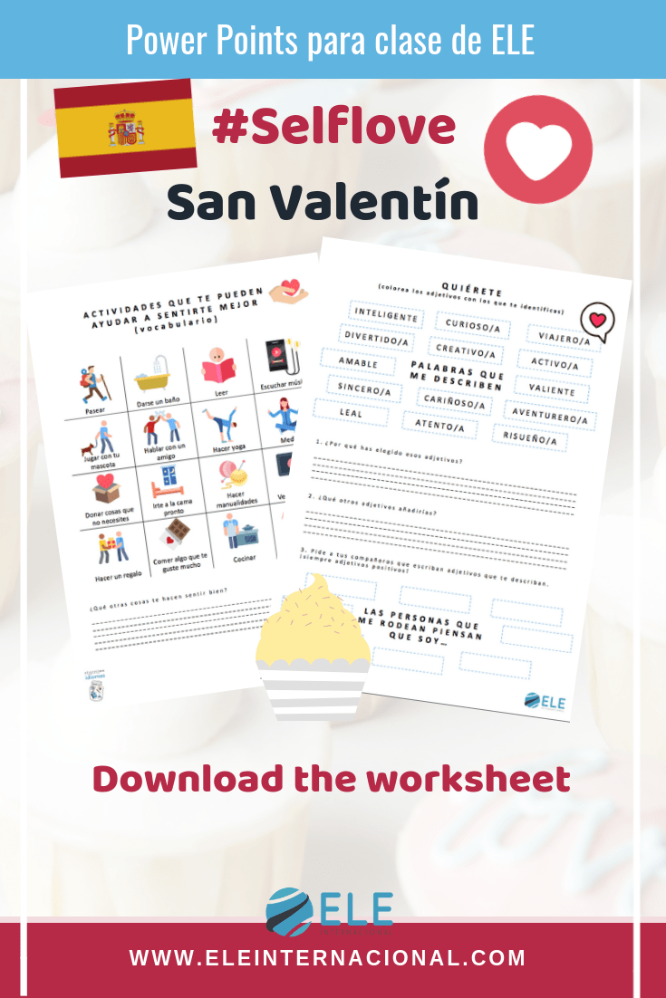 Actividades para trabajar en San Valentín en clase de español. #selflove #profedeele