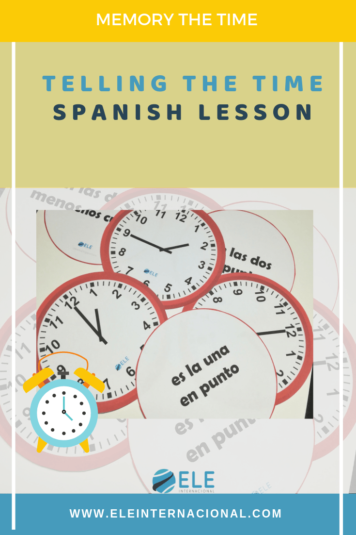 El memory de las horas es una actividad ideal para conocer más sobre el tiempo en clase de español. #spanishteacher #activity