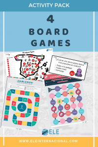 Pack de juegos de mesa para clase de idiomas. Descargables para trabajar en clase. #profedeELE #SpanishTeacher #TeachmoreSpanish 