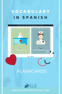 Tarjetas de vocabulario sobre salud. MFL Spanish vocabulary, #spanishlesson #profedeele