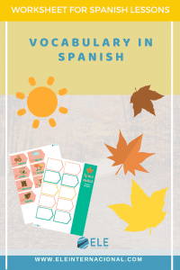 Léxico otoñal. Agrupaciones léxicas para amplicar vocabulario otoñal. #spanishteacher #vocabulary