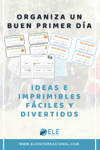 Ideas para un primer día de clase juegos y actividades organiza tu calse #profedeele #teachmorespanish