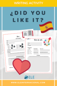 Plantilla para escribir opiniones. Escritura en clase de español. #spanishteacher #fichas