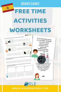 Fichas para trabajar actividades de tiempo libre. Vocabulary free time activities Spanish. #materialesparaclase #Spanishteacher #teachmoreSpanish