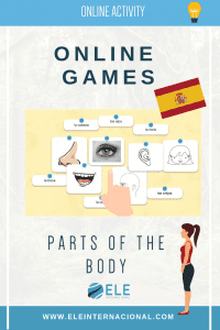 Las partes del cuerpo actividad online gratuita para clase de ELE. Ideas para clase de español. 