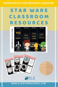 Materiales de Star Wars para tus clases de ELE. Juegos, marcapáginas y mucho más para divertir en el aula con los personajes más famosos de la galaxia. #spanishteacher #juegos #starwars