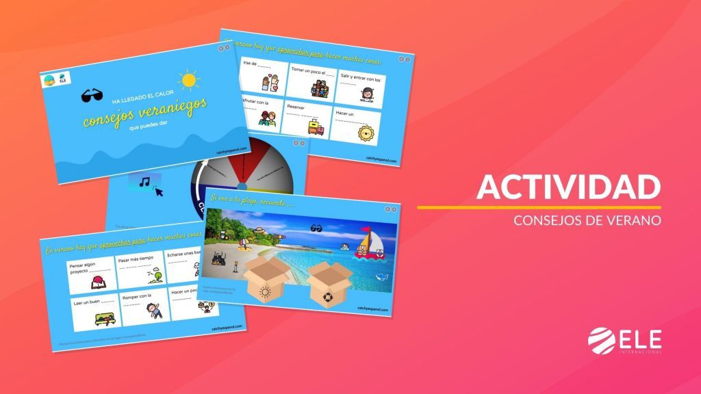 Actividad sobre dar clases en español sobre el verano