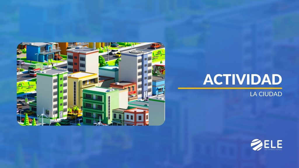 Ejercicio sobre vocabulario de los lugares de la ciudad en español