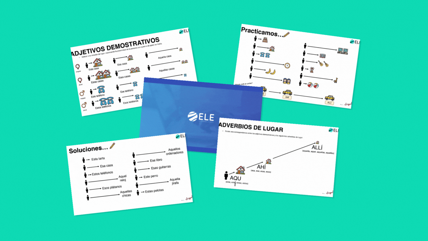 Actividad sobre los adjetivos demostrativos en español