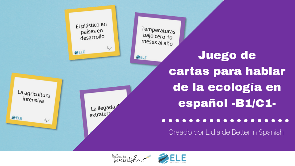 Juego de cartas de conversación para trabajar la expresión oral y el medio ambiente
