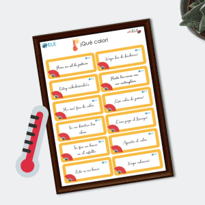 Actividades para trabajar la expresión oral, expresiones para el calor. #profedeELE