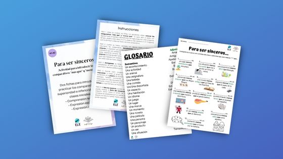 Actividad sobre los comparativos en español