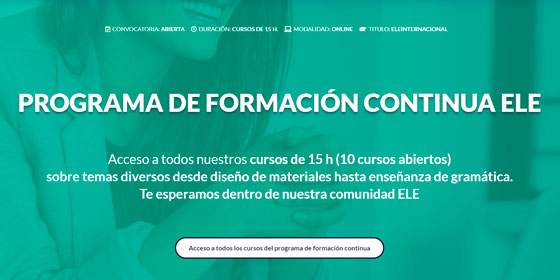 Programa de formación continua ELE