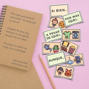 Tarjetas para formar oraciones concesivas